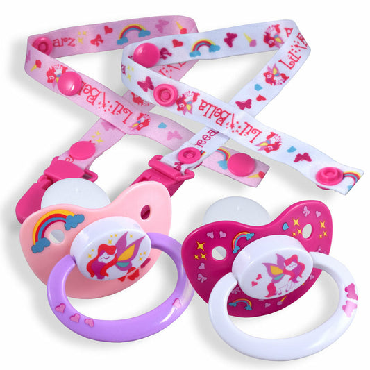 Lil Bella Pacifier and Clip 2/Pack